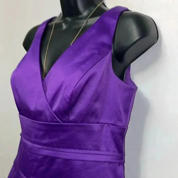 American Living Purple Satin Dress- 8 - Picture 5 of 9